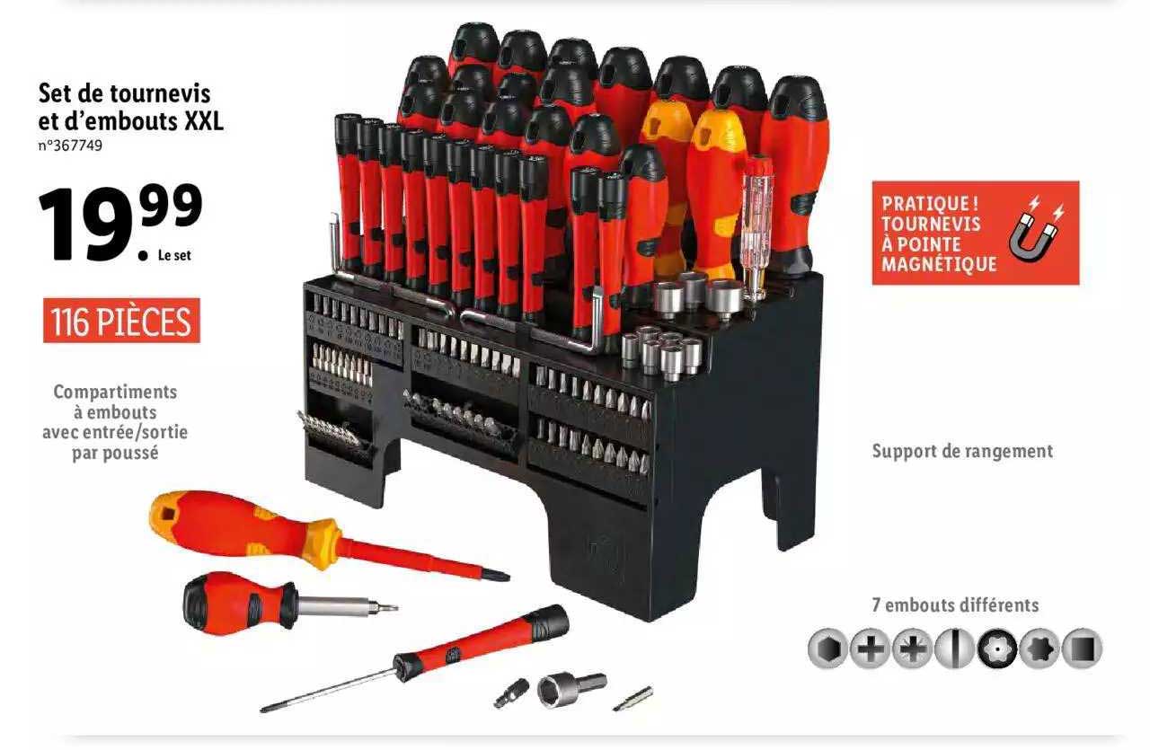 set de tournevis et d'embouts XXL