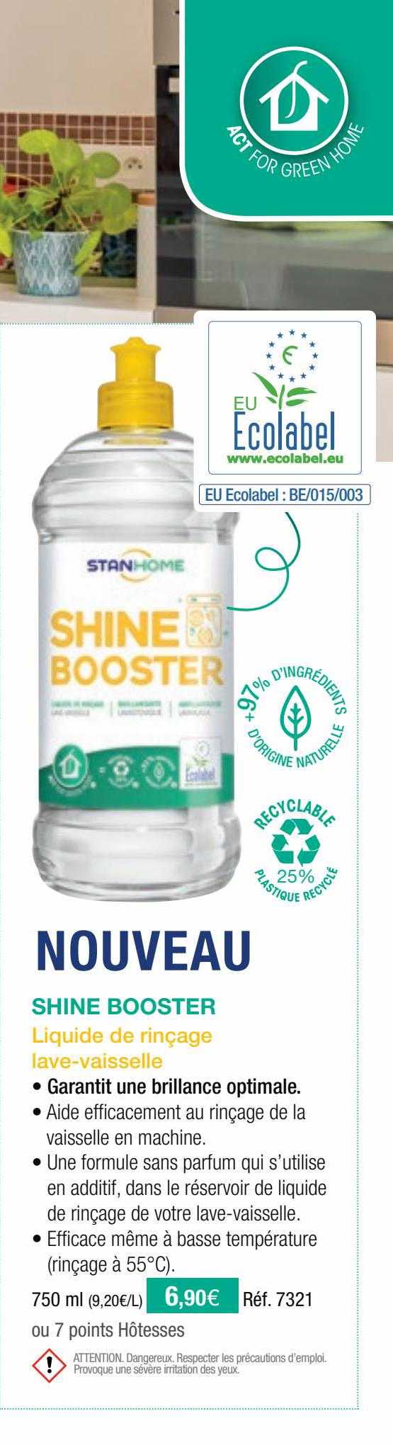shine booster liquide de rinçage lave-vaisselle