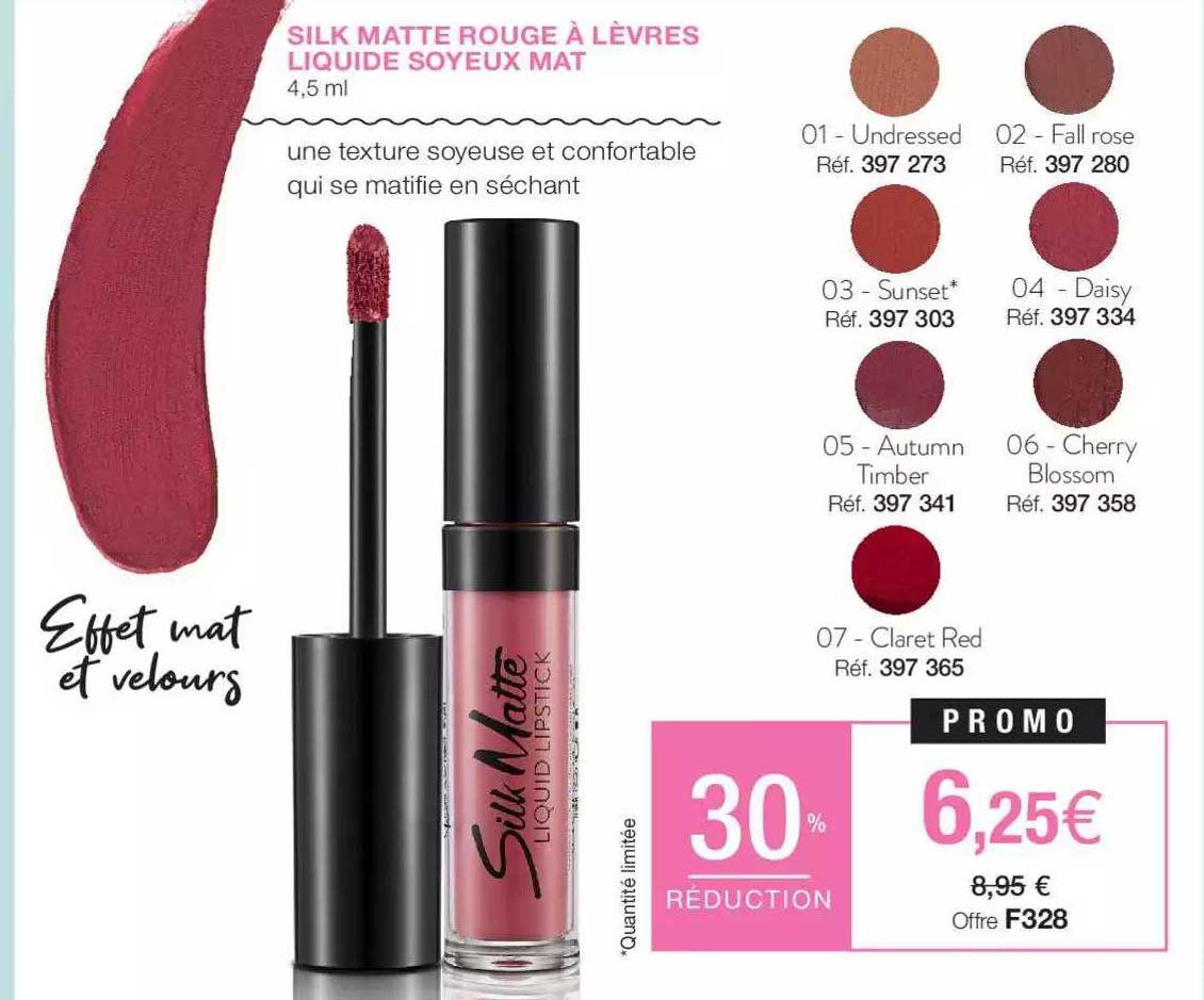 silk matte rouge à lèvres liquide soyeux mat