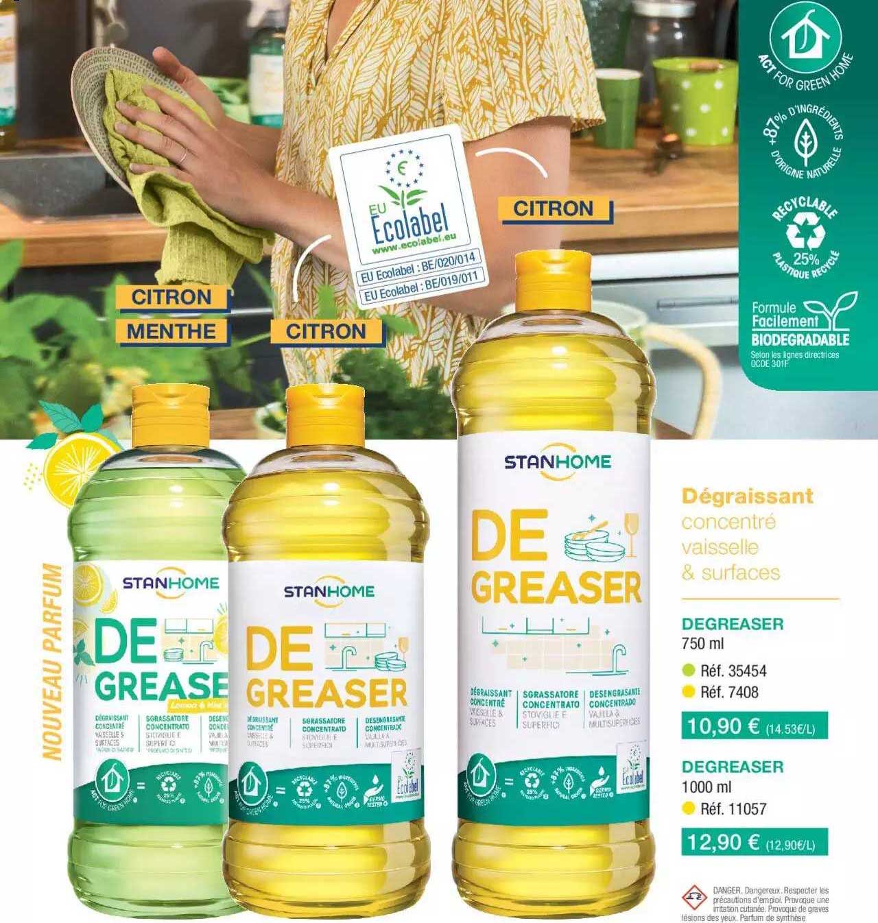 stanhome dégraissant concentré vaisselle & surface