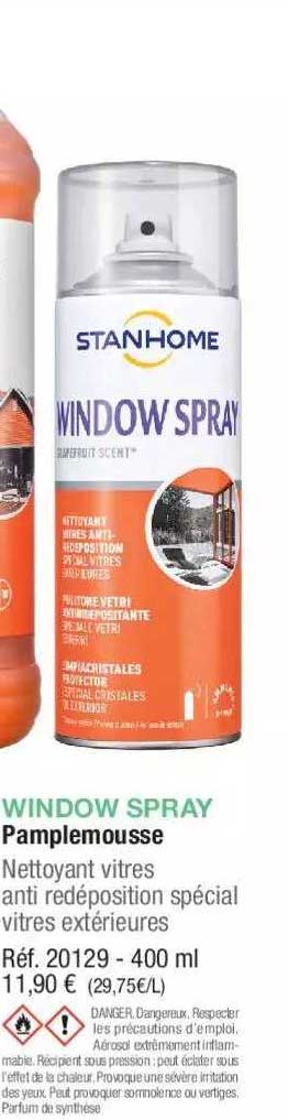 stanhome window spray pamplemousse