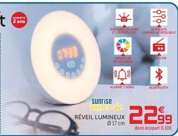 sunrise wake up réveil lumineux