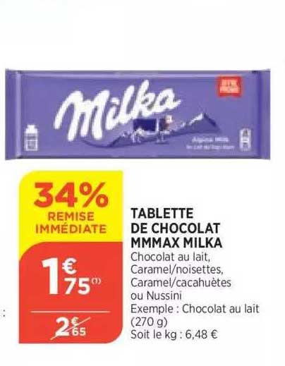 Tablette De Chocolat Mmmax Milka