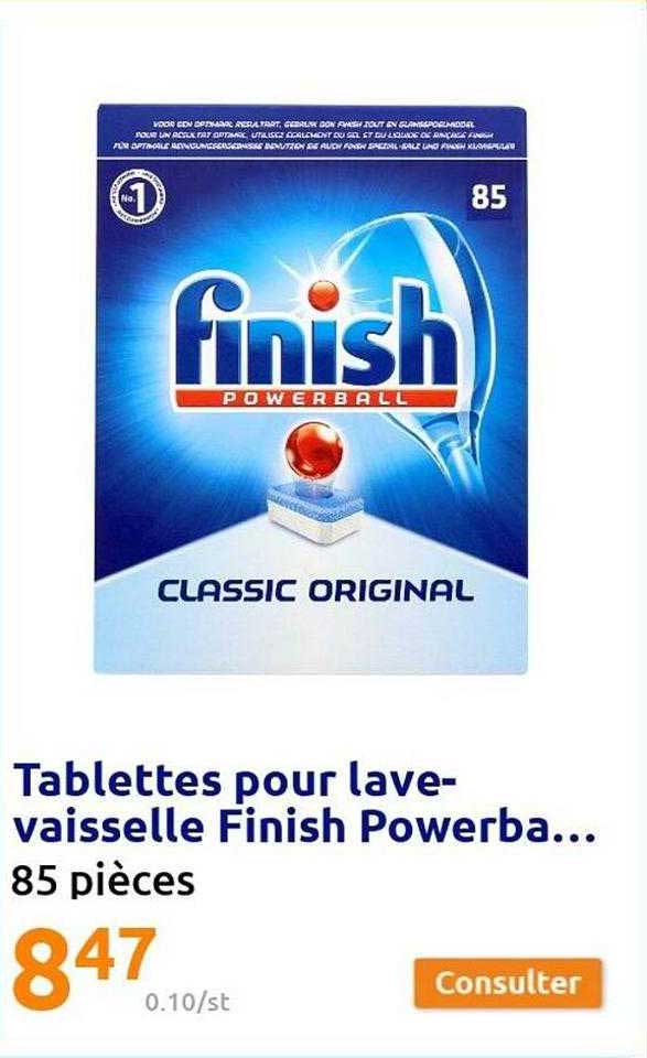 tablettes pour lave-vaisselle finish powerball