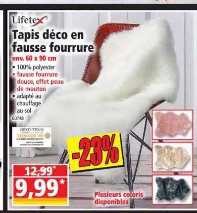 Tapis Déco En Fausse Fourrure Lifetex
