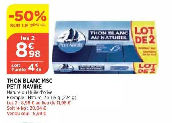 Thon Blanc Msc Petit Navire