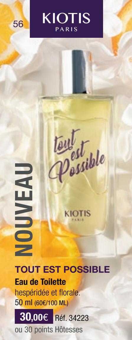 tout est possible eau de toilette kiotis