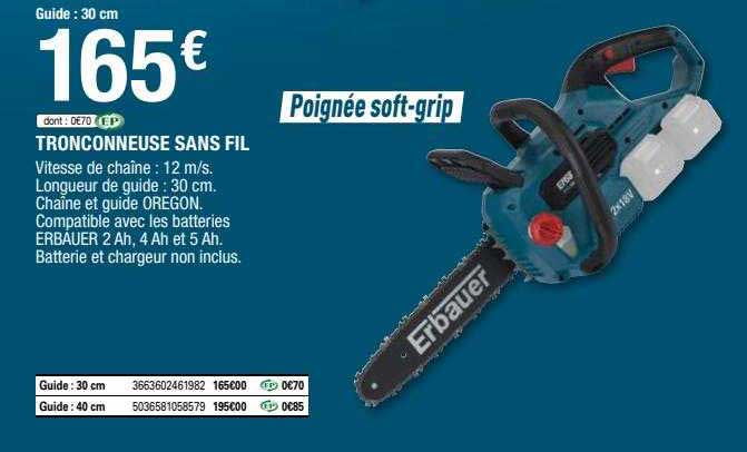Tronçonneuse Sans Fil Erbauer