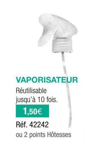 vaporisateur réutilisable jusqu'à 10 fois