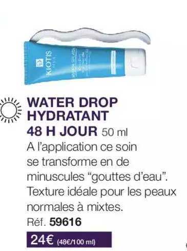 water drop hydratant 48 h jour kiotis