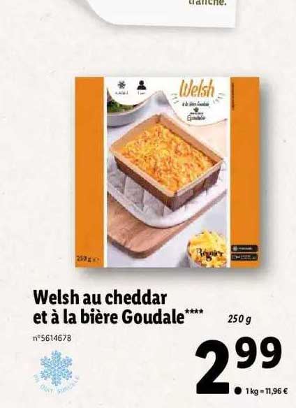 welsh au cheddar et à la bière goudale