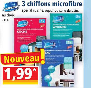 3 Chiffons Microfibre Saubermax