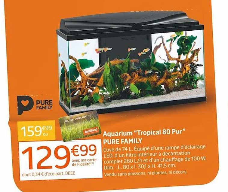 Aquarium "tropical 80 Pur" Pure Family