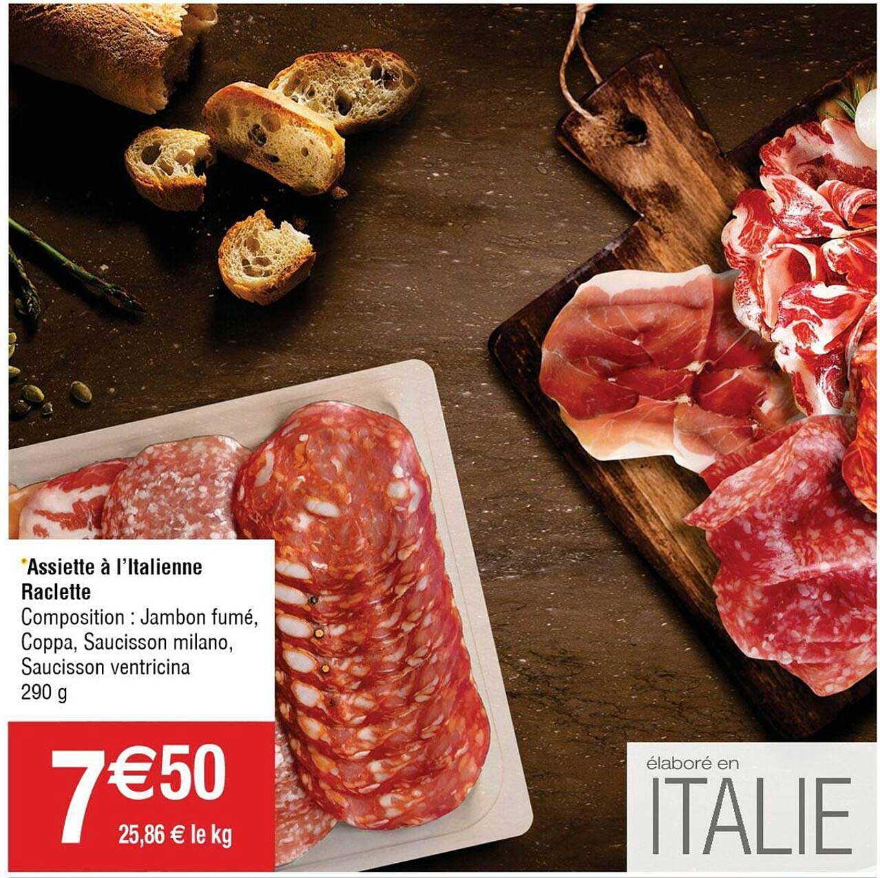 assiette à l'italienne raclette