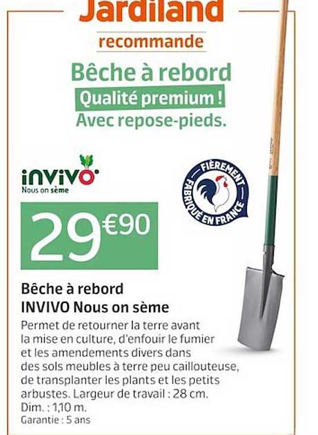 Bêche à Rebord Invivo Nous On Sème