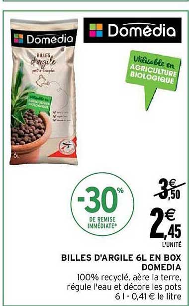 billes d'argile 6l en box domédia