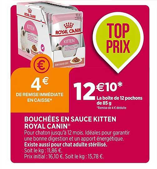 bouchées en sauce kitten royal canin