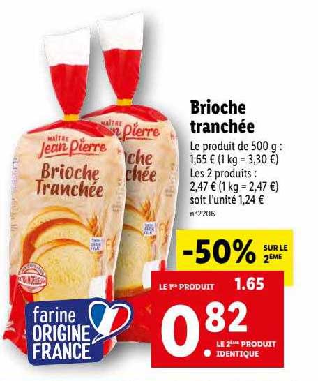 brioche tranchée maître jean pierre