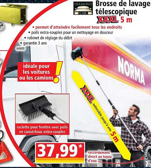 brosse de lavage télescopique xxxl 5 m