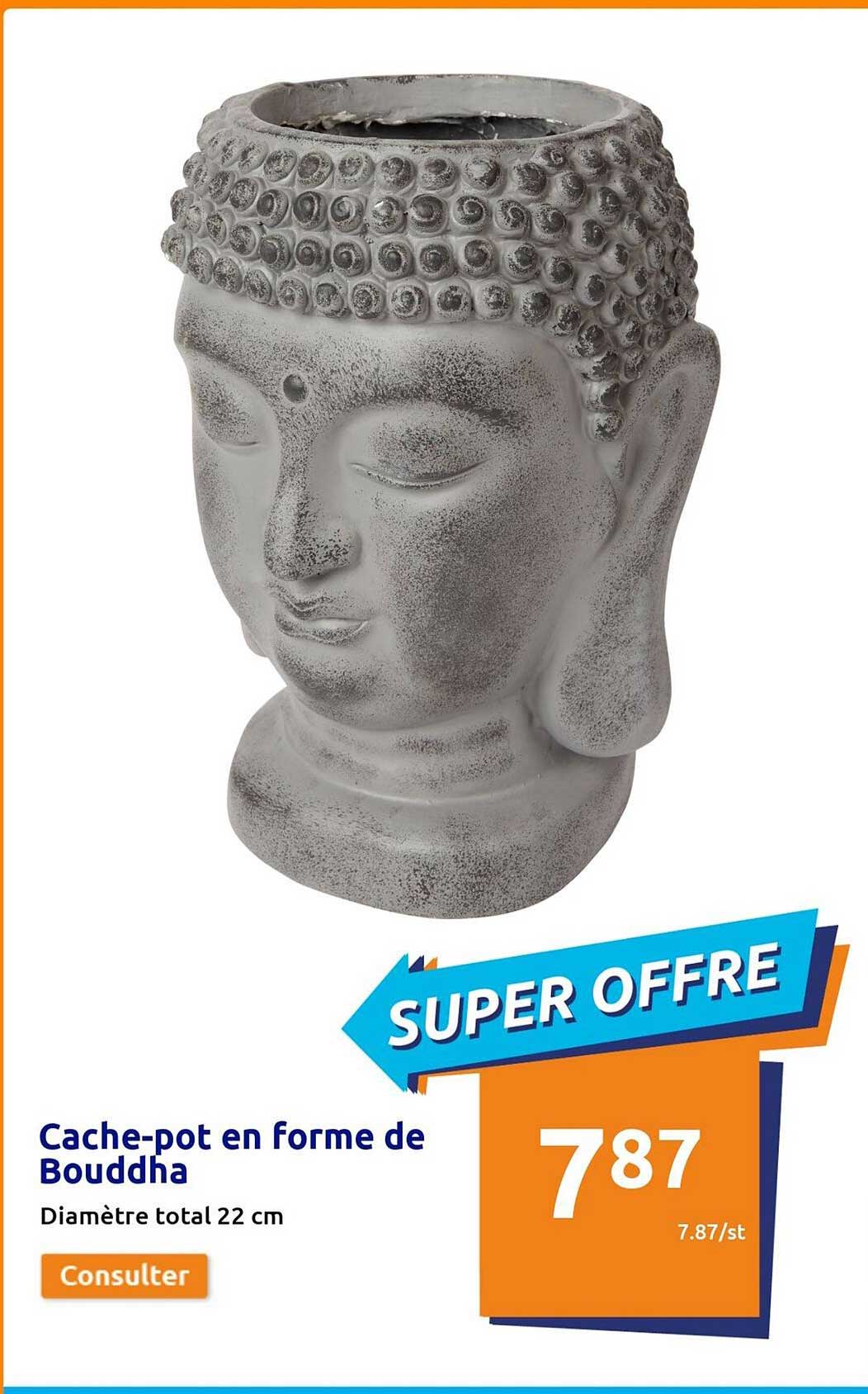 cache-pot en forme de bouddha