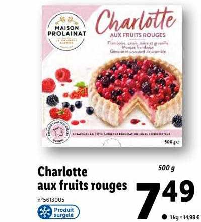 charlotte aux fruits rouges maison prolainat
