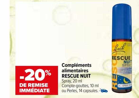 compléments alimentaires rescue nuit -20% de remise immédiate