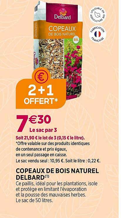 copeaux de bois naturel delbard