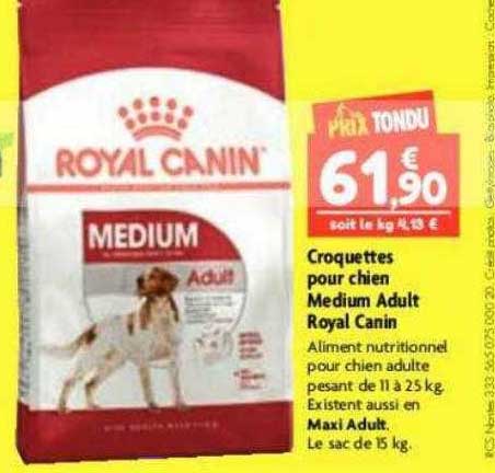 croquettes pour chien medium adult royal canin