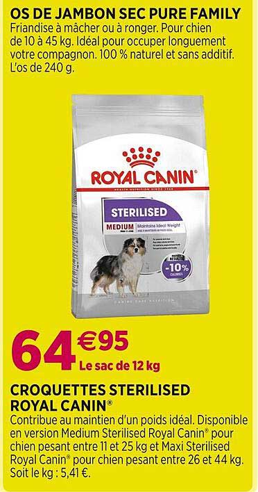 croquettes sterilised royal canin