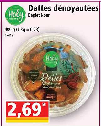 dattes dénoyautées holy fruits