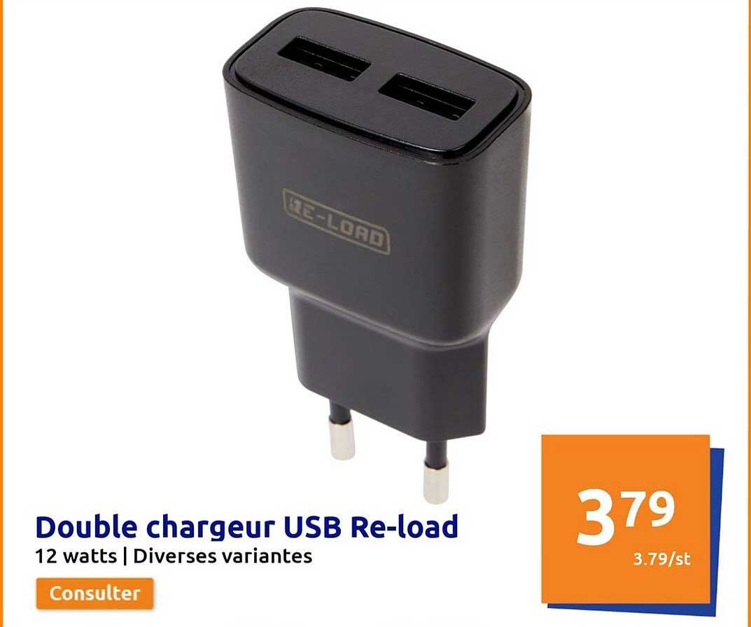 Double Chargeur Usb Re-load