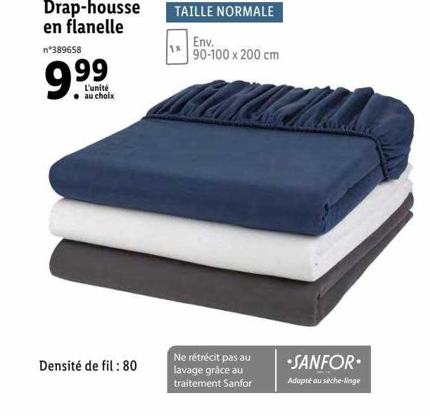 drap-housse en flanelle
