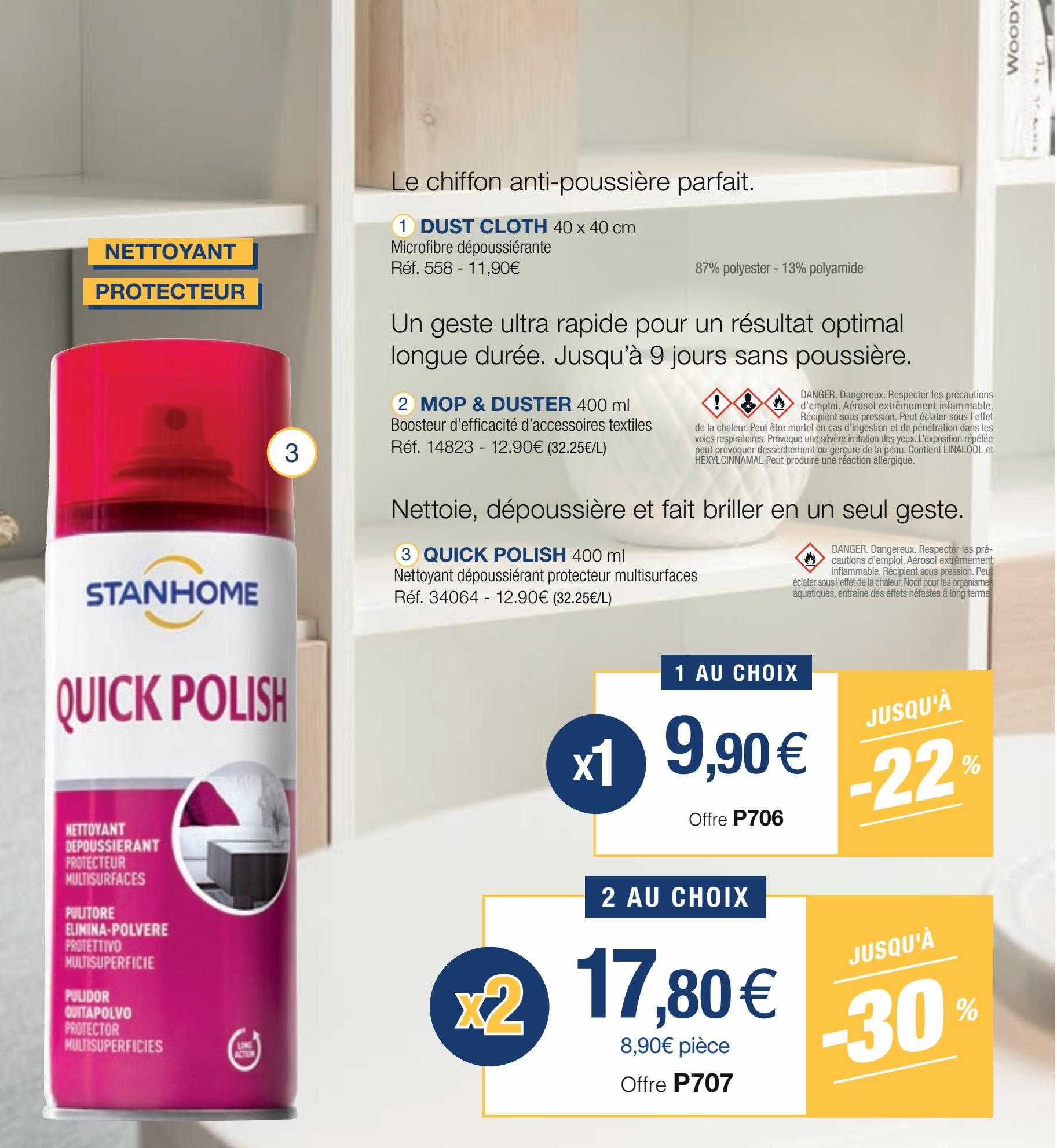 dust cloth, mop & duster, quick polish