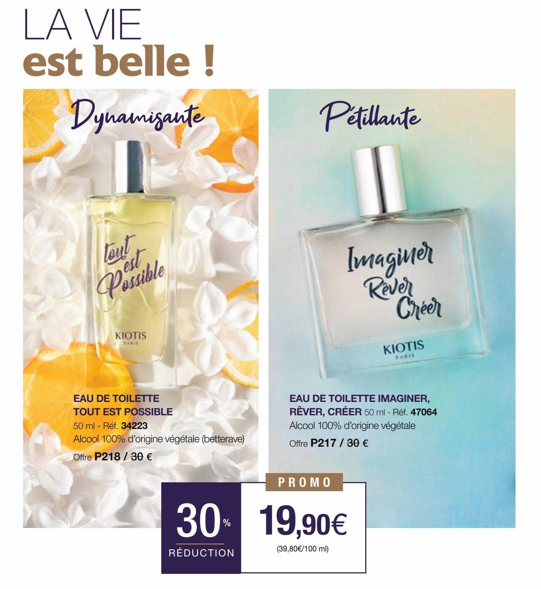 eau de toilette tout est possible, eau de toilette imaginer, féver, créer kiotis
