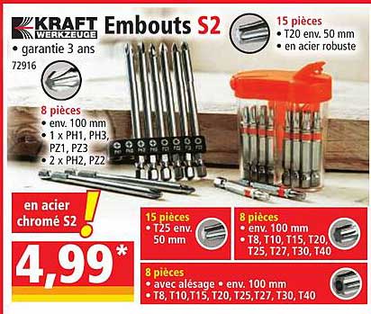 embouts s2 kraft werkzeuge