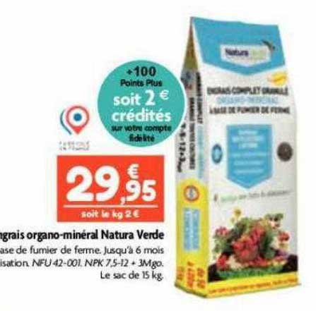 engrais organo-minéral natura verde