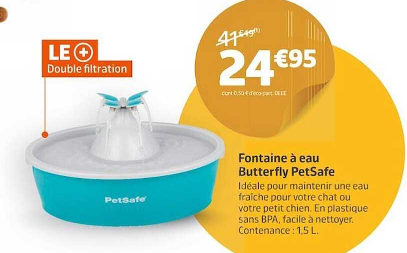 fontaine à eau butterfly petsafe