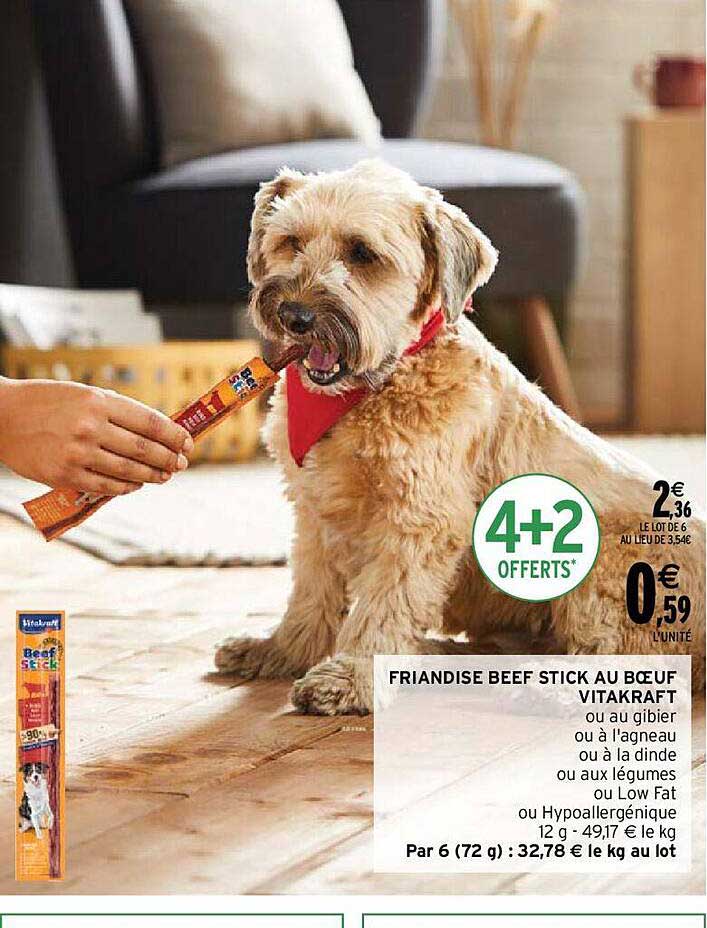 friandise beef stick au bœuf vitakraft