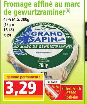 fromage affiné au marc de gewurtzraminer