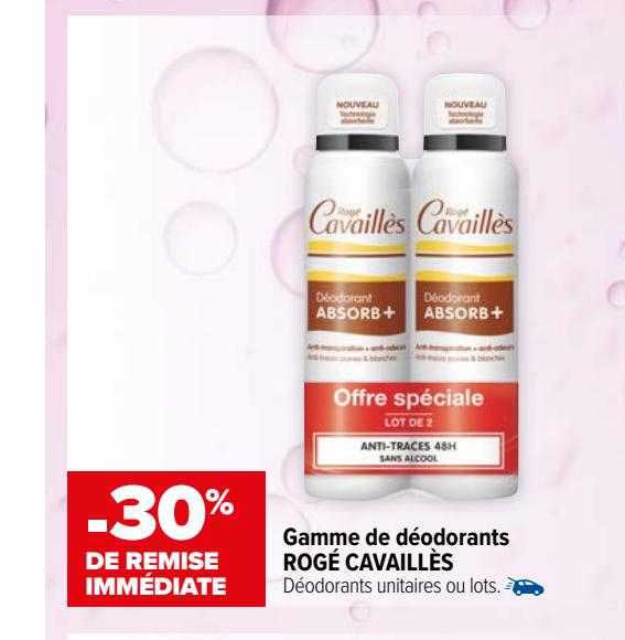 Gamme De Déodorants Rogé Cavaillès -30% De Remise Immédiate