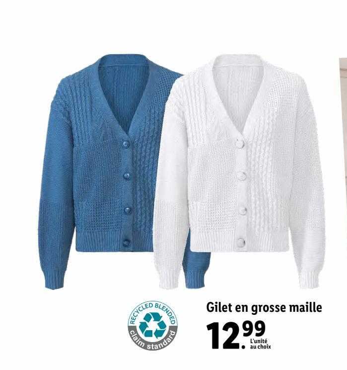 gilet en grosse maille