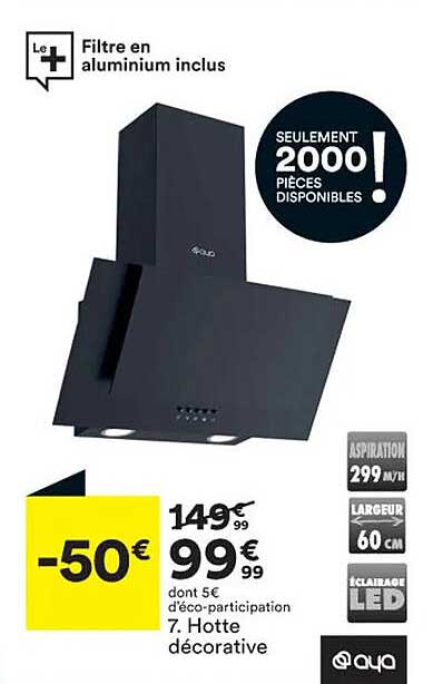 hotte décorative aya