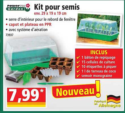 kit pour semis powertec garden
