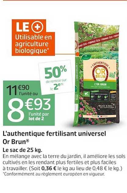 l'authentique fertilisant universel or brun