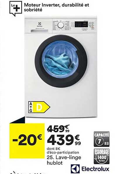 lave-linge hublot electrolux