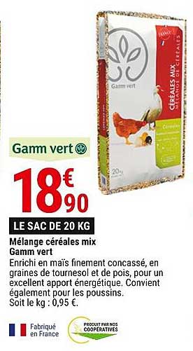 mélange céréales mix gamm vert