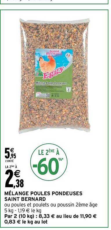 mélange poules pondeuses saint bernard
