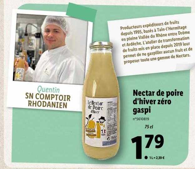 néctar de poire d'hiver zéro gaspi