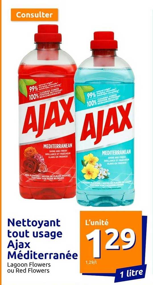 nettoyant tout usage ajax méditerranée