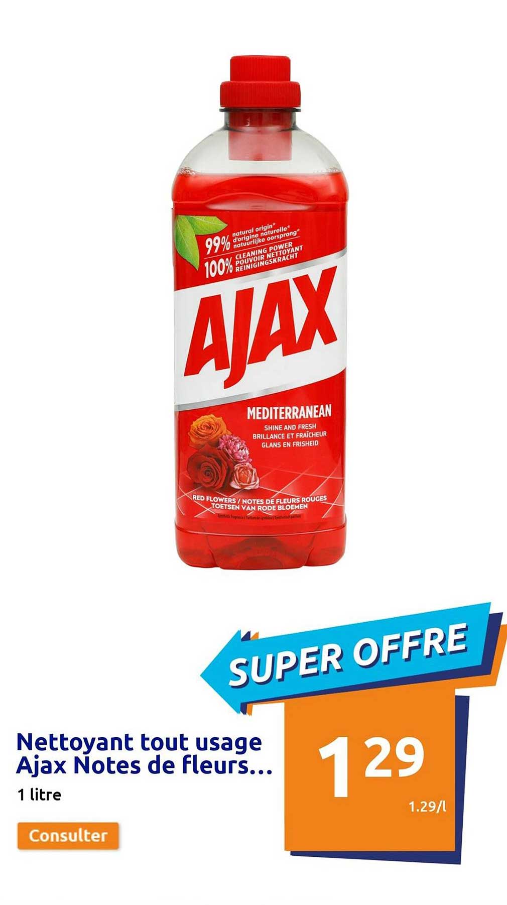 nettoyant tout usage ajax notes de fleurs ...